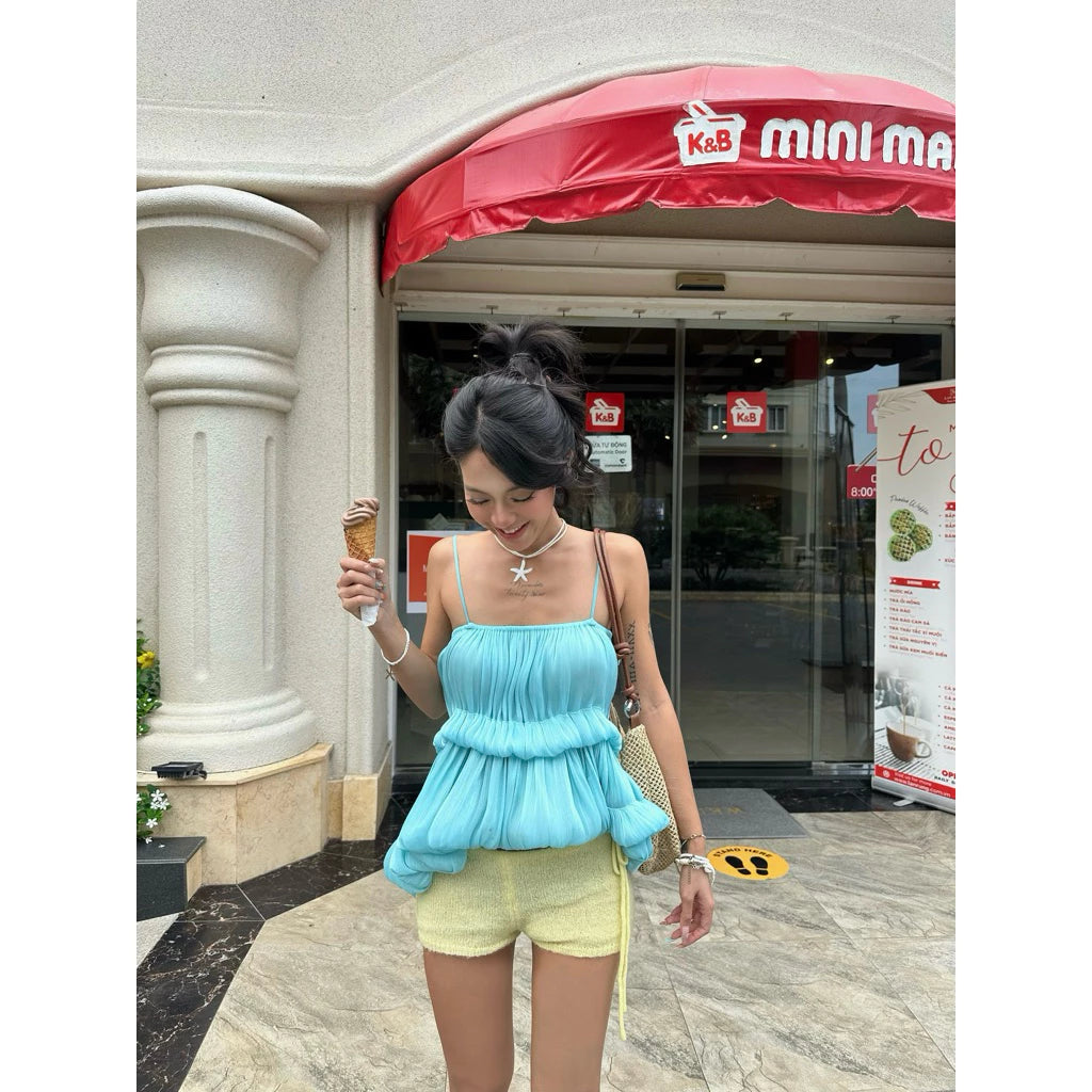 JUBILEE - Gonghaze Jubilee top – Ruffle Pleated Cami Top