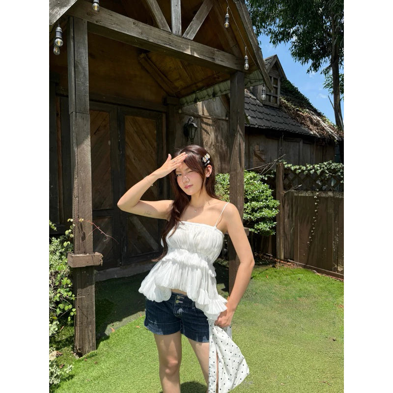 JUBILEE - Gonghaze Jubilee top – Ruffle Pleated Cami Top