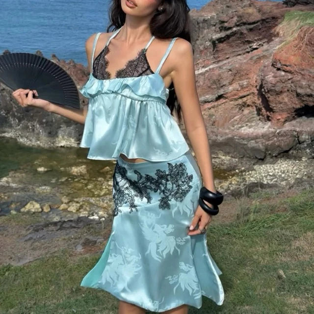 REMY SET – Gonghaze Remy Floral Satin Cami Top